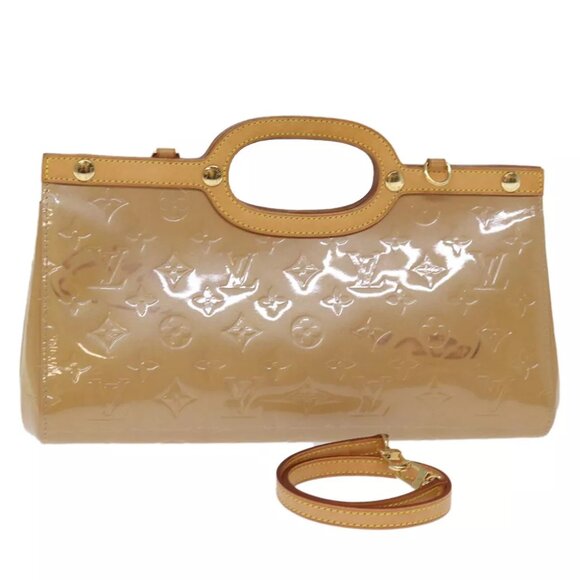 LOUIS VUITTON Monogram Vernis Roxbury Drive Hand Bag Noisette M91372 Auth 74252 - Picture 1 of 15